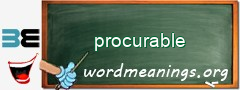 WordMeaning blackboard for procurable